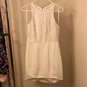 LF White Lace Formal Dress